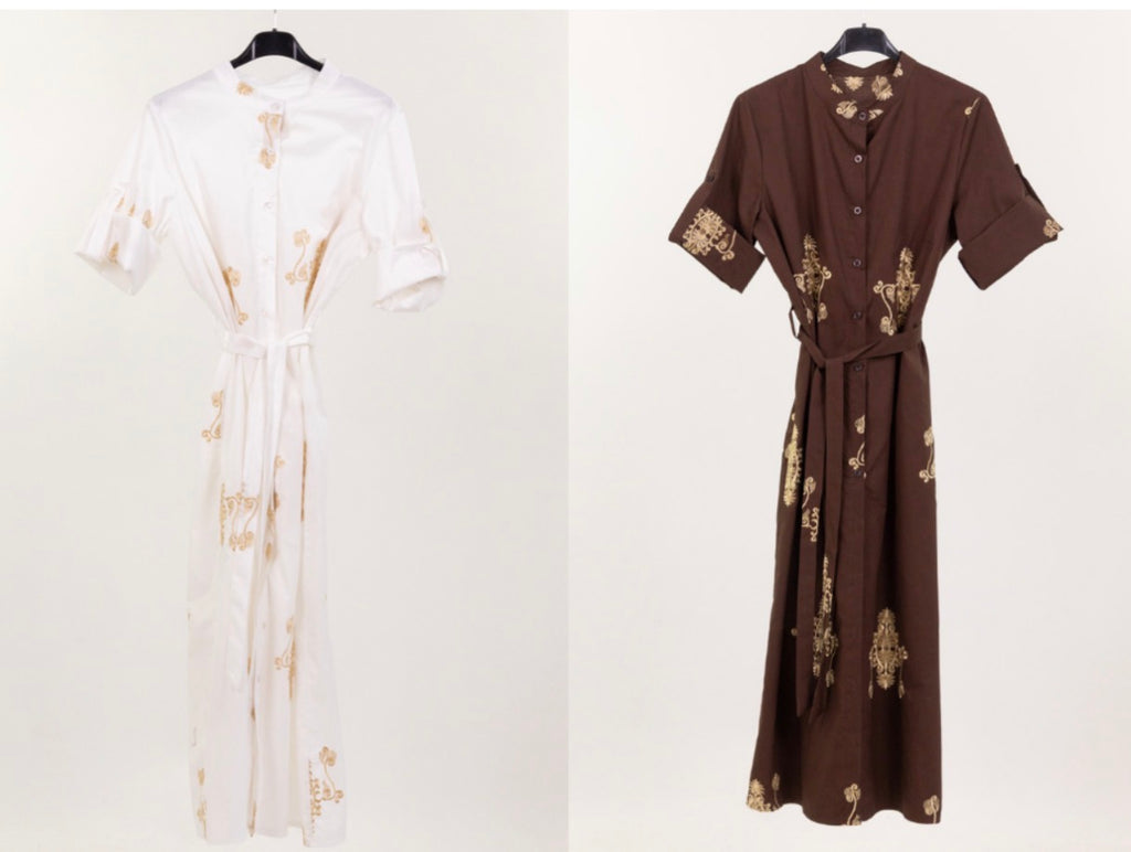 Chemisier ricami oro