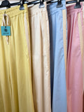 Pantalone palazzo con banda laterale