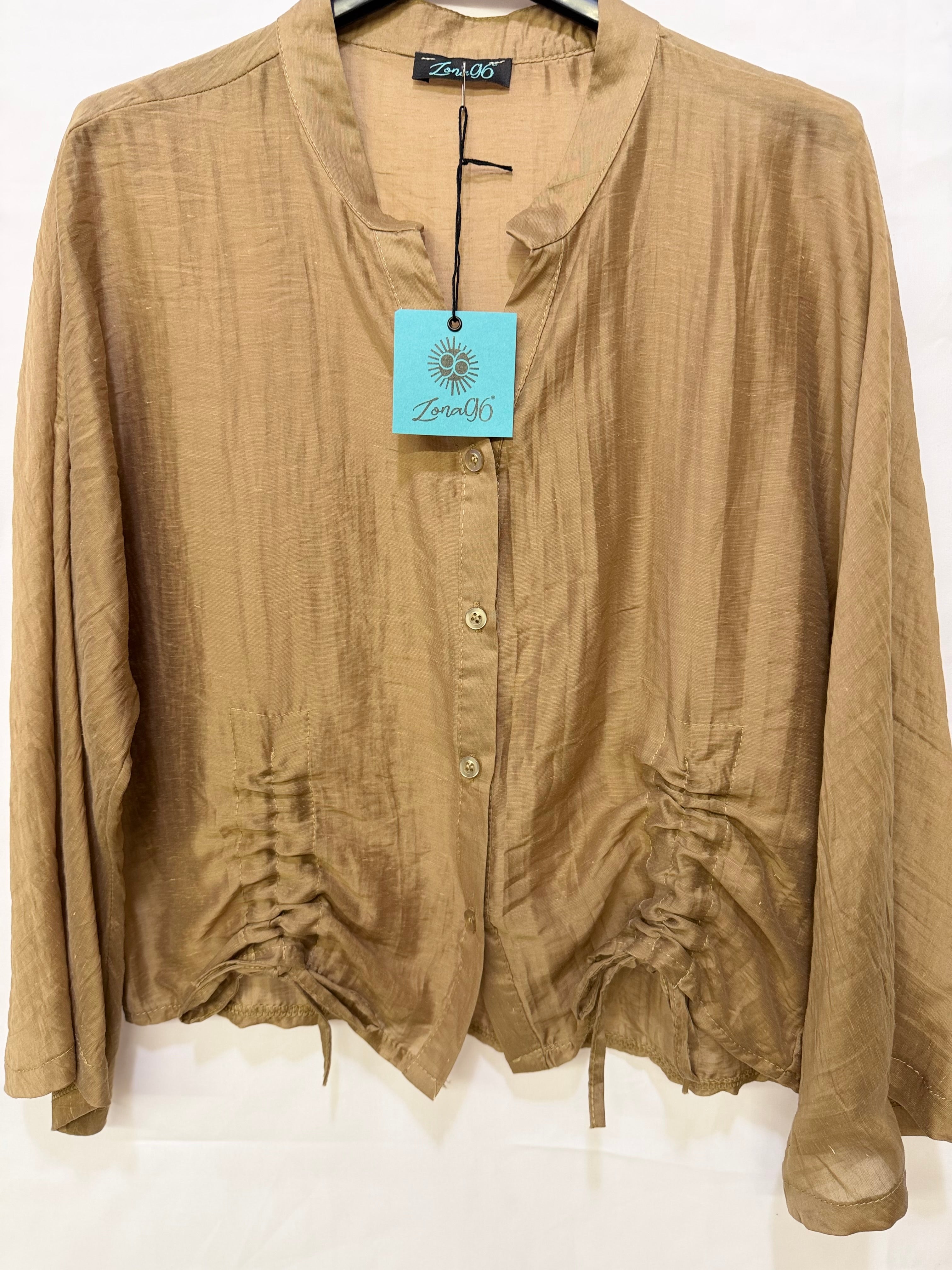 Camicia con arricciatura