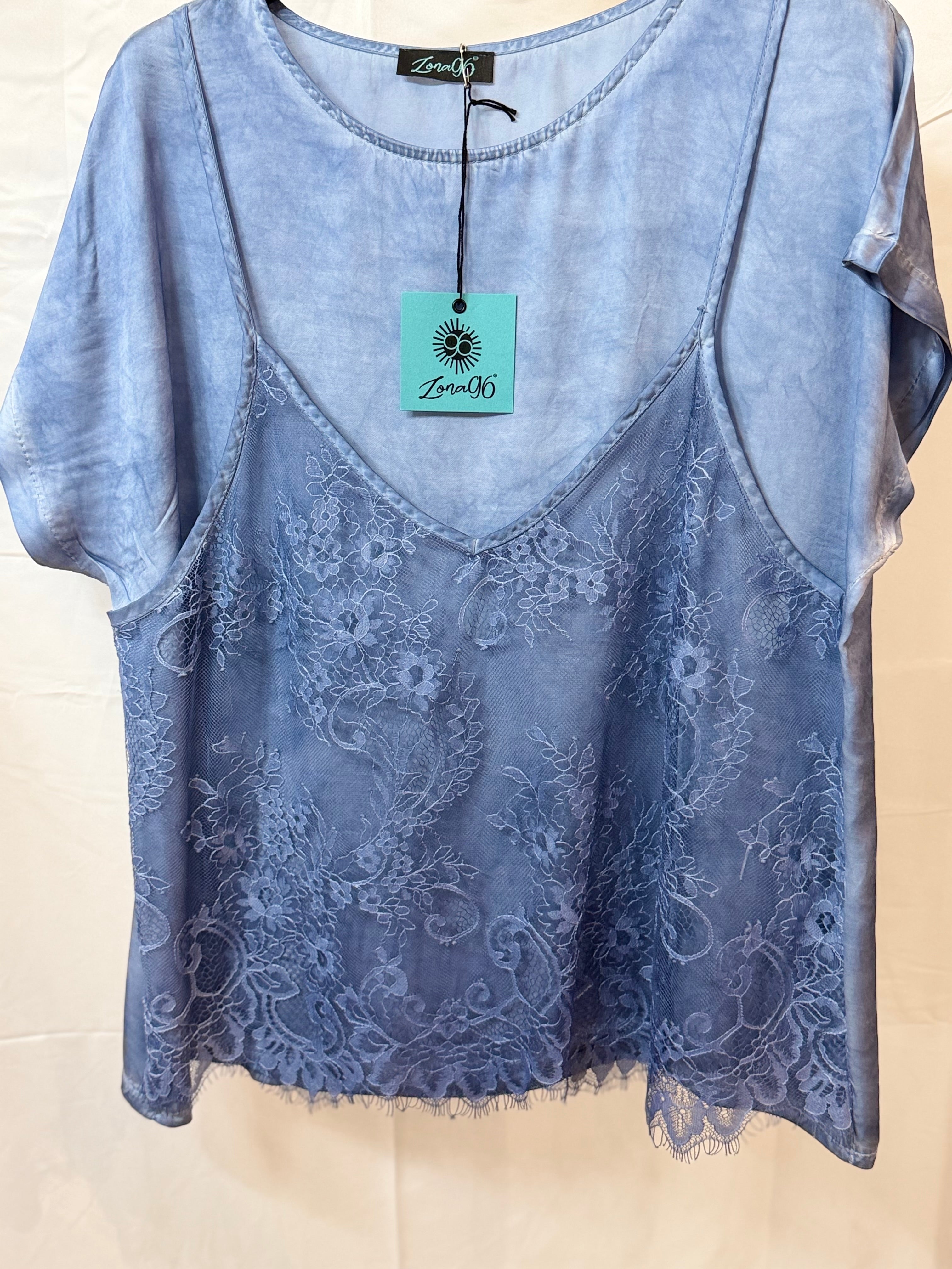 Casacca con top in pizzo