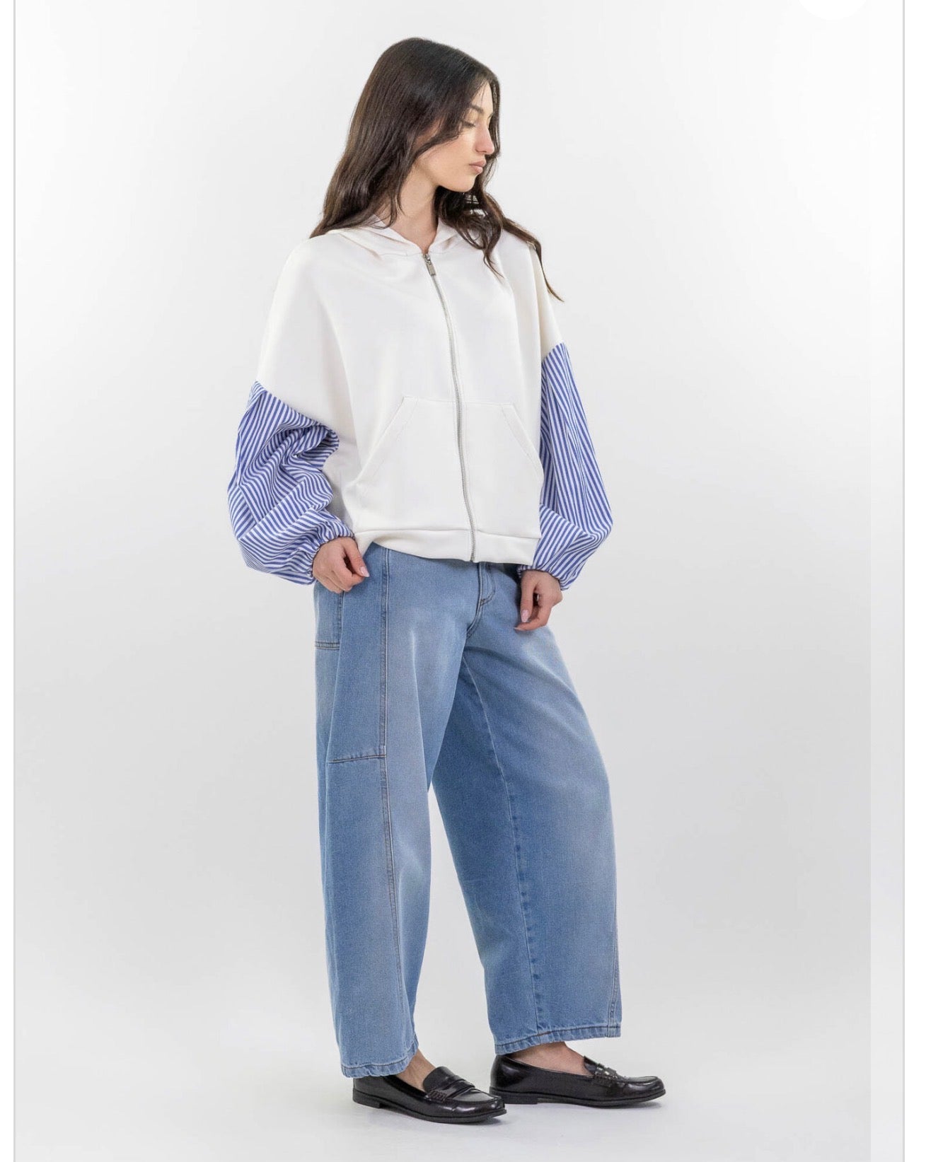 Felpa manica camicia