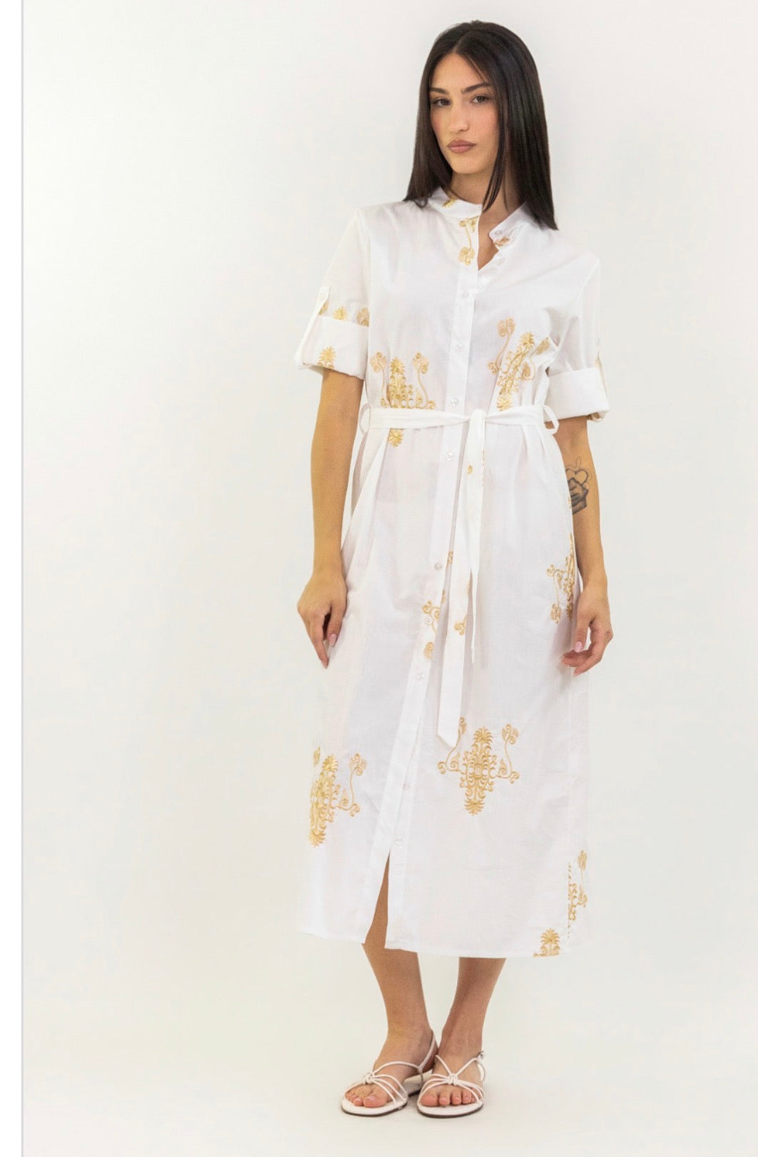 Chemisier ricami oro