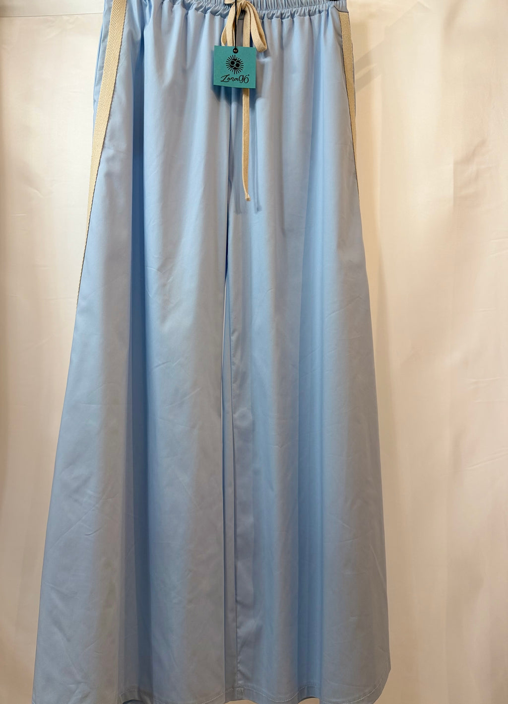Pantalone palazzo con banda laterale