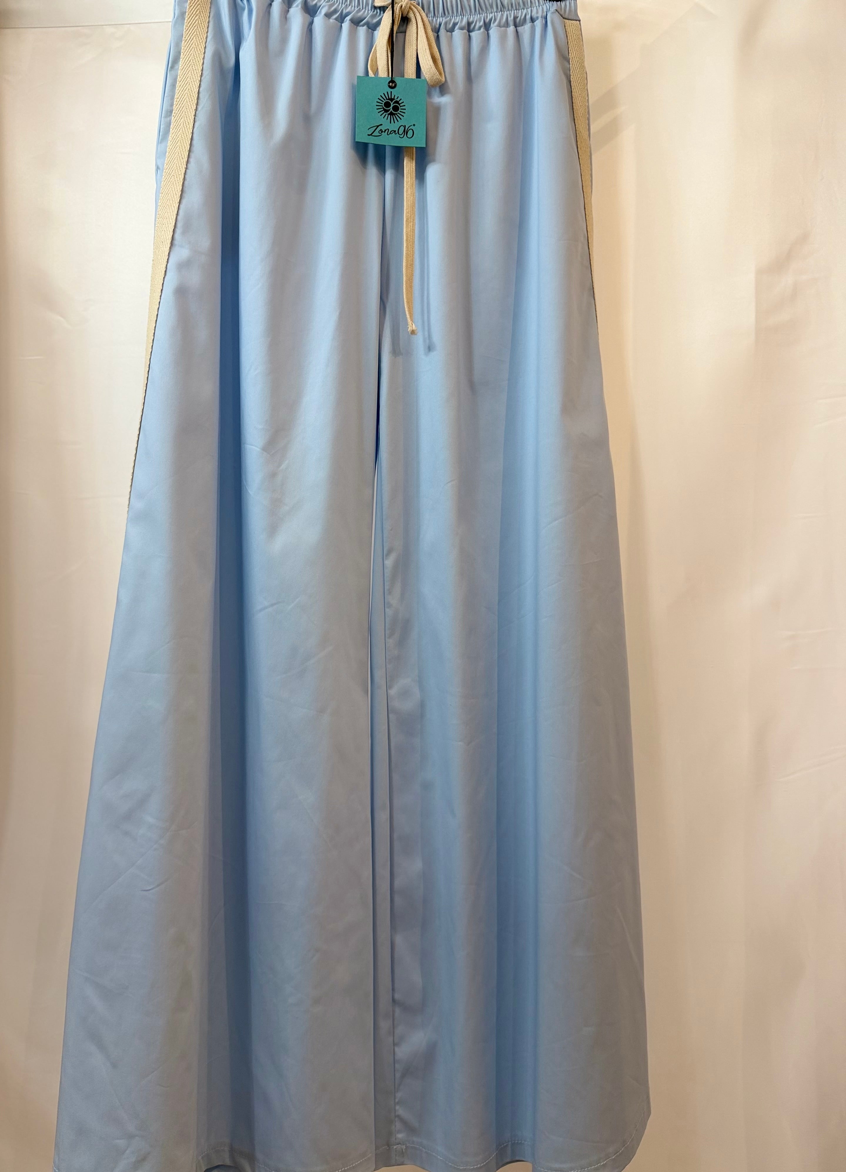 Pantalone palazzo con banda laterale