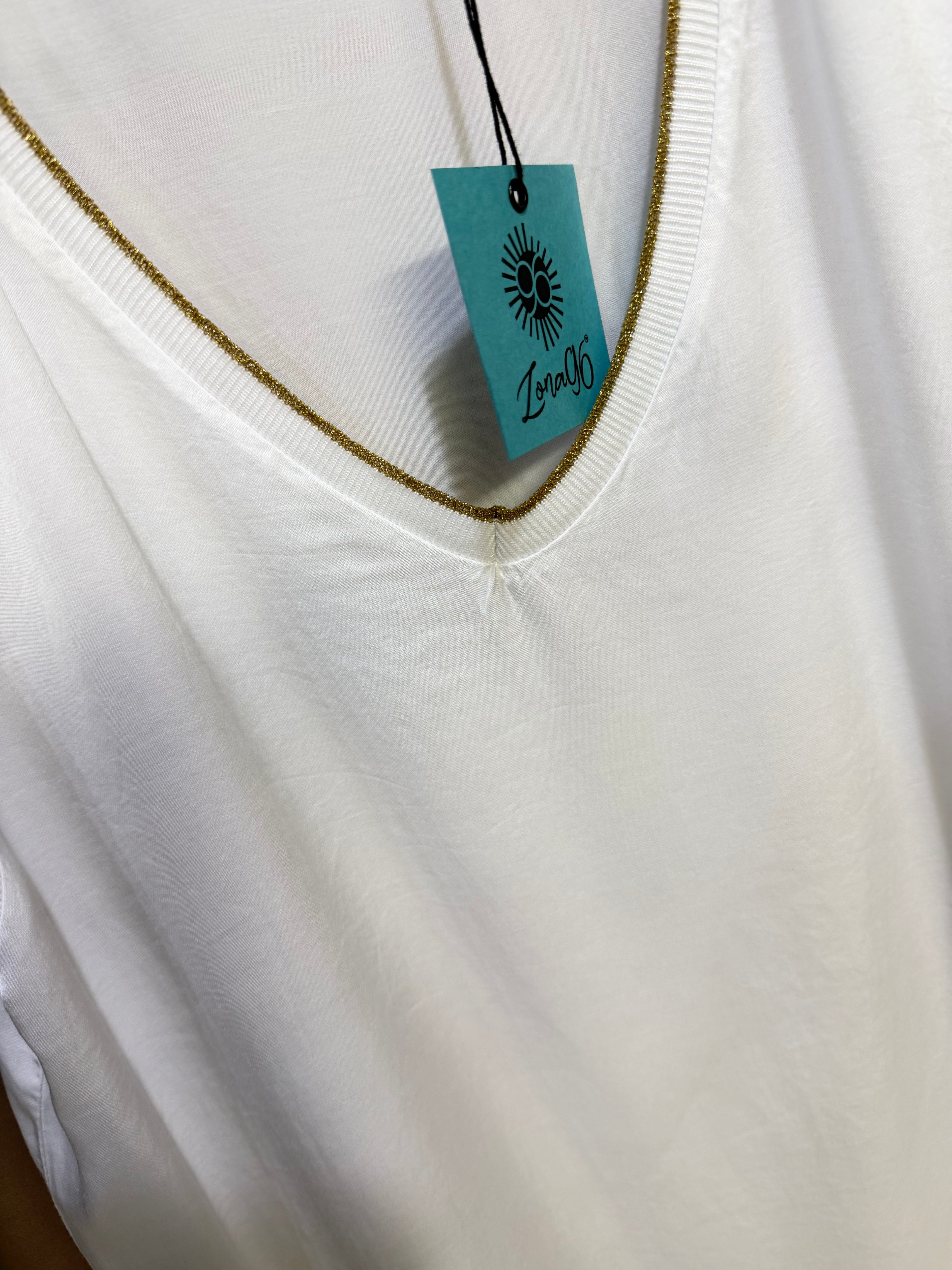 Top con bordo lurex