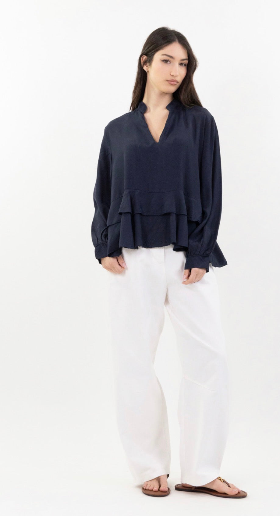 Camicia con balze
