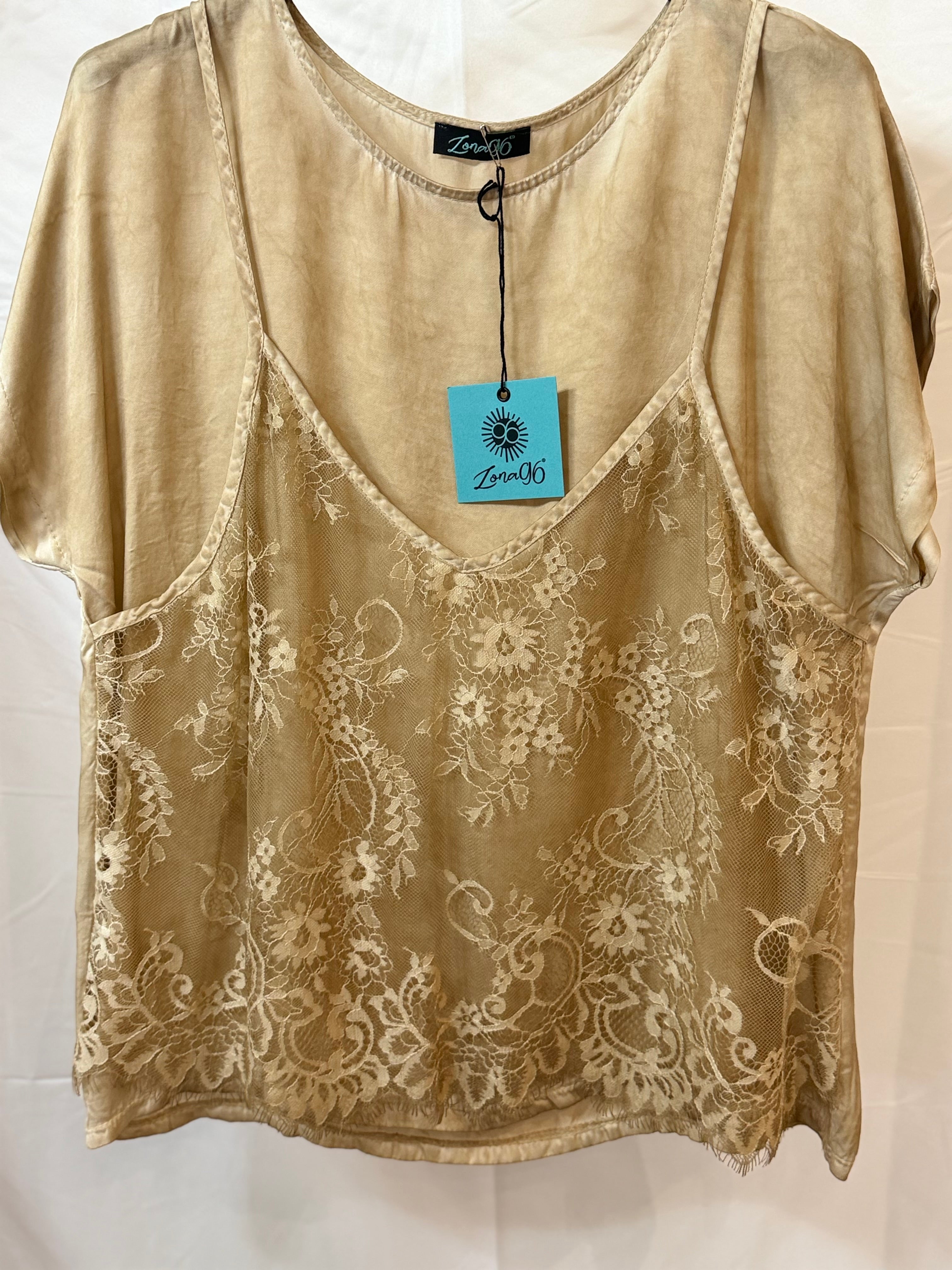 Casacca con top in pizzo