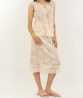 Canotta crochet frange